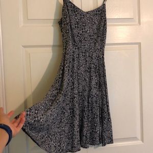 Navy and White Skater Old Navy Floral Dress